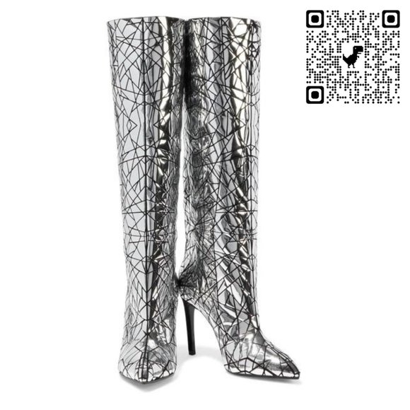 Balmain Shoes - BALMAIN Joris Mosaic Embellished Suede Knee Boots